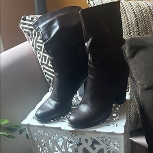 Style & Co. Dark Brown Heeled Boots